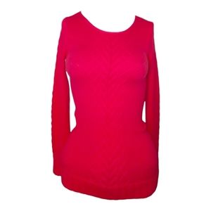 Ladies New shine pink crewneck stretch long sleeve